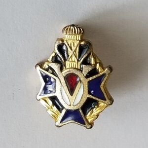 Vintage Vasa Order of America pin tiny brooch gold tone Swedish VO